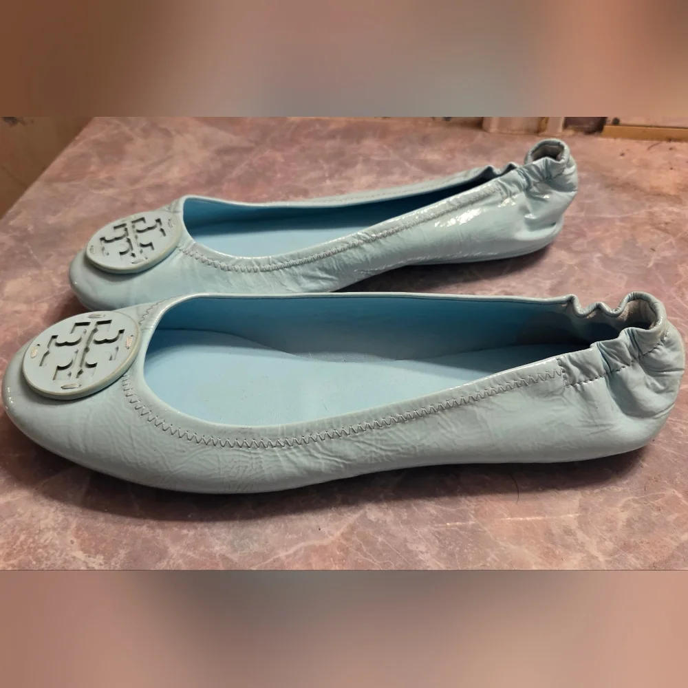 Tory Burch Light Blue Ballet Flats - Picture 3 of 6